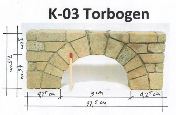 K-03 Torbogen Sandstein D= 90mm