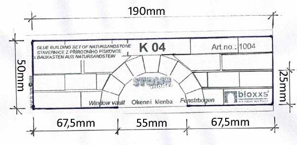 K-04 Fensterbogen Bausatz D=50mm