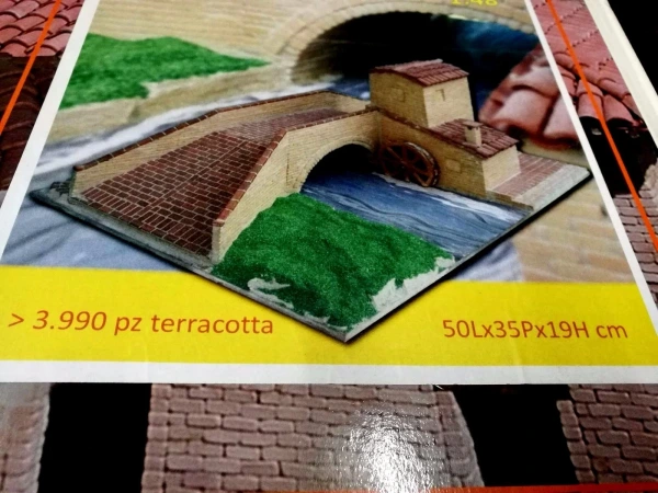 Modellbau 1:45 Spur0 Bausatz Brücke mit Mühle