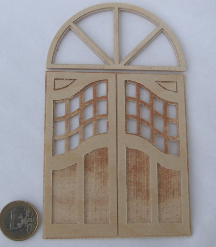 F-01 Große Holztüre/Spur 1:22,5 2