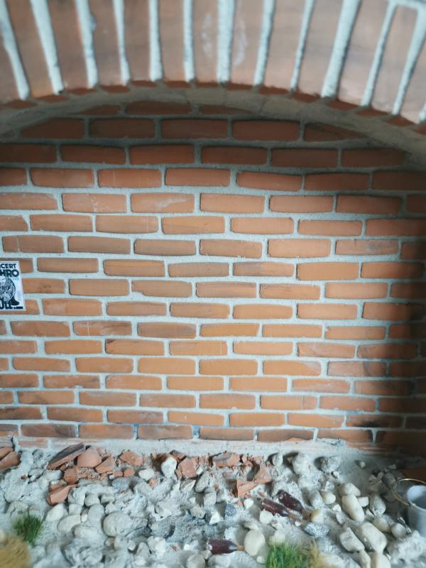 G-10 Arcaden-Wand Bausatz aus Sandstein und Ziegeln