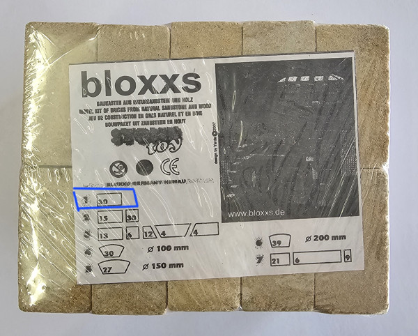 M-10 (Pal.1) SandsteinQuader - Masse 25 x 25 x 50mm 1