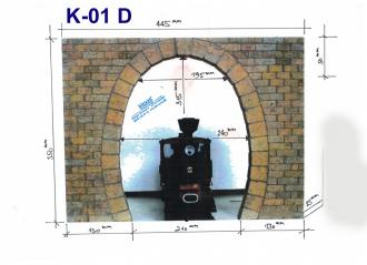 K-01 D Tunnelportal Sandstein eingleisig f. Oberleitung